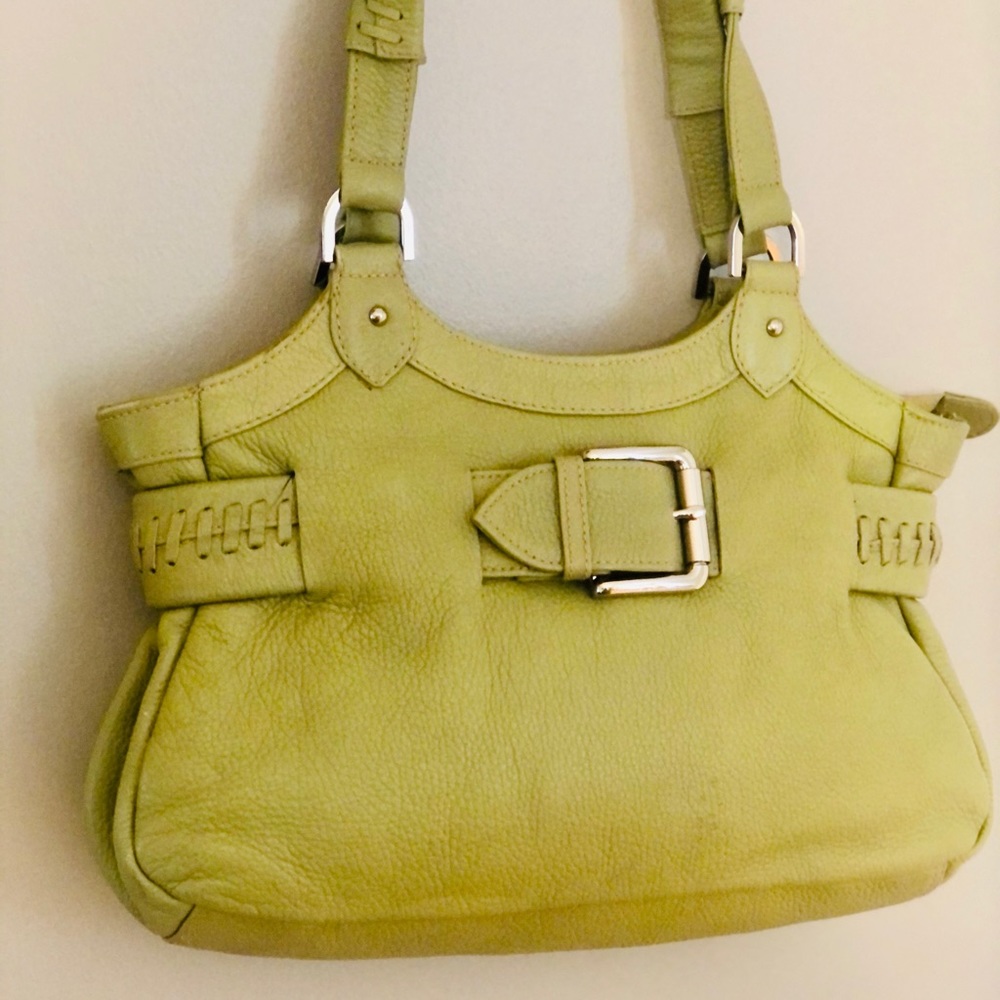 Michael Rome Designs Green Leather Satchel